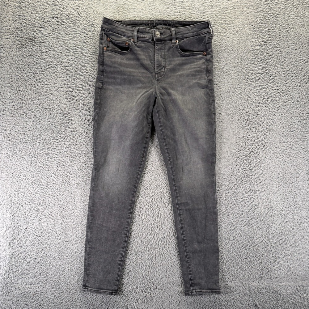 American Eagle Outfitters Jeans Women's 12 Gray Cotton Denim Jegging Stretch